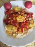 Cuscús con corazones de alcachofas y pimientos del piquillo