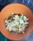 Huevos revueltos con verduras