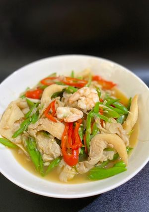Foto resep Oseng jamur tiram buncis