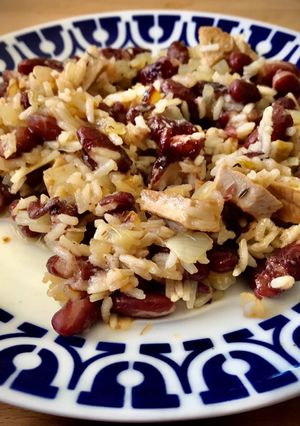 Una foto de Frijoles con arroz