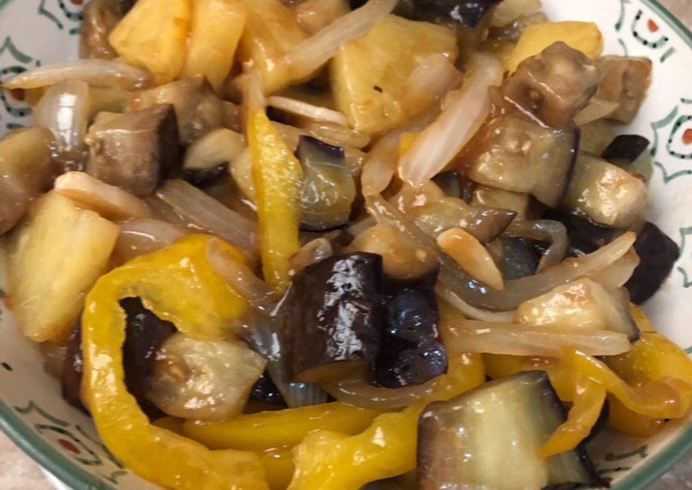 Berenjenas agridulces estilo chino