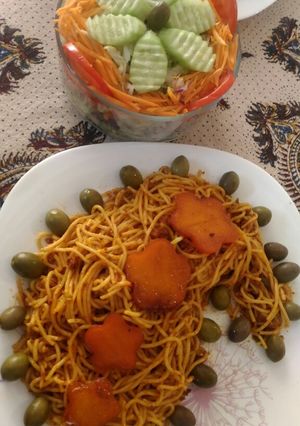 عکسی از دستور ماکارانی رشته‌ای