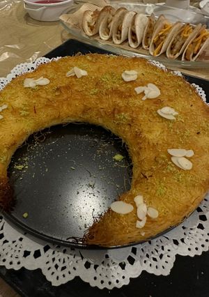 صورة لوصفة كنافة بالقشطة