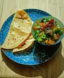 Pumpkin Stirfry with Multigrain Fulkas