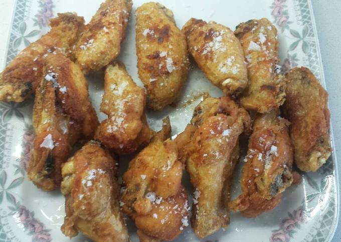Alitas de pollo fritas Receta de Maria  Cookpad
