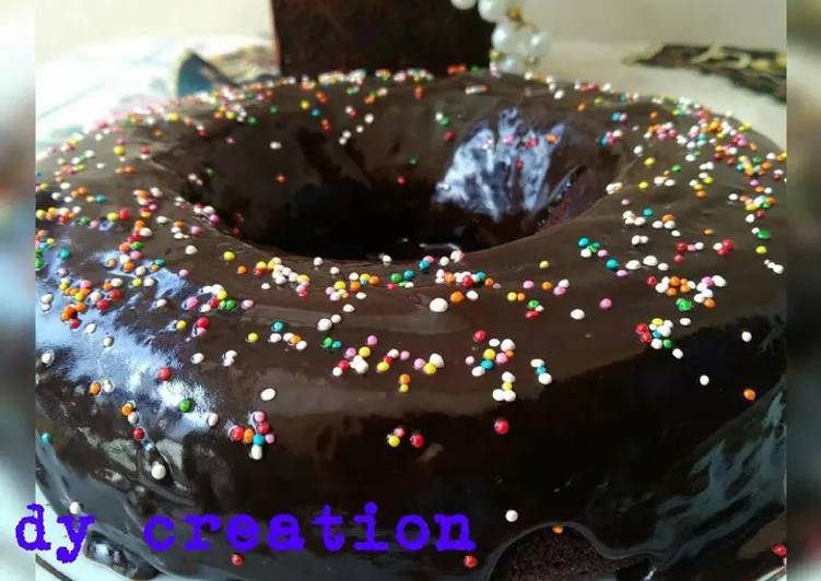 Resep CHOCOLATE STEAM CAKE with ganace, Menggugah Selera