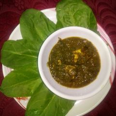 A picture of Palak paneer....🌱.