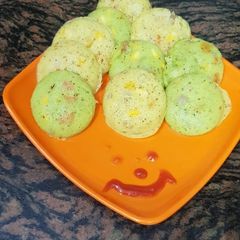 A picture of Veggies rava idli.