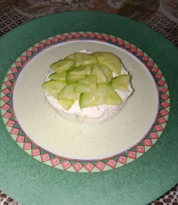 Une photo de Ma délicieuse recette de concombre au saint-moret