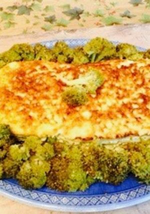 Una foto de Budín de esparracos y broquil