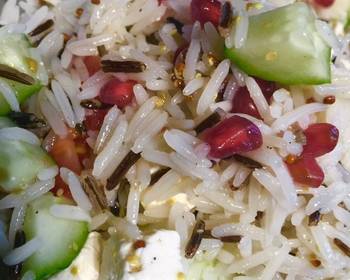 Fast Cooking Methods Wild rice and feta cheese salad Delicious and Healthy