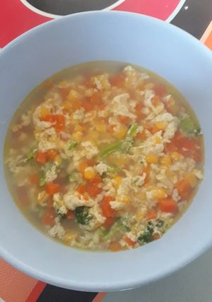 Foto resep Sup jagung wortel telur