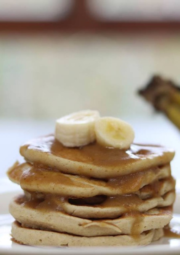 Una foto de Pancakes de avena y plátano