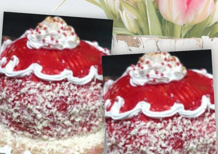 Step-by-Step Guide to Prepare Speedy Red Velvet jelly Cake