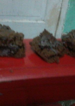Una foto de Brownie casero simple