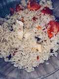 Arroz con tomate y queso