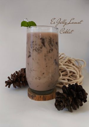 Foto resep Es jelly lumut susu coklat