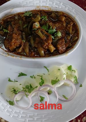 A picture of Mutton with Guar Beans.