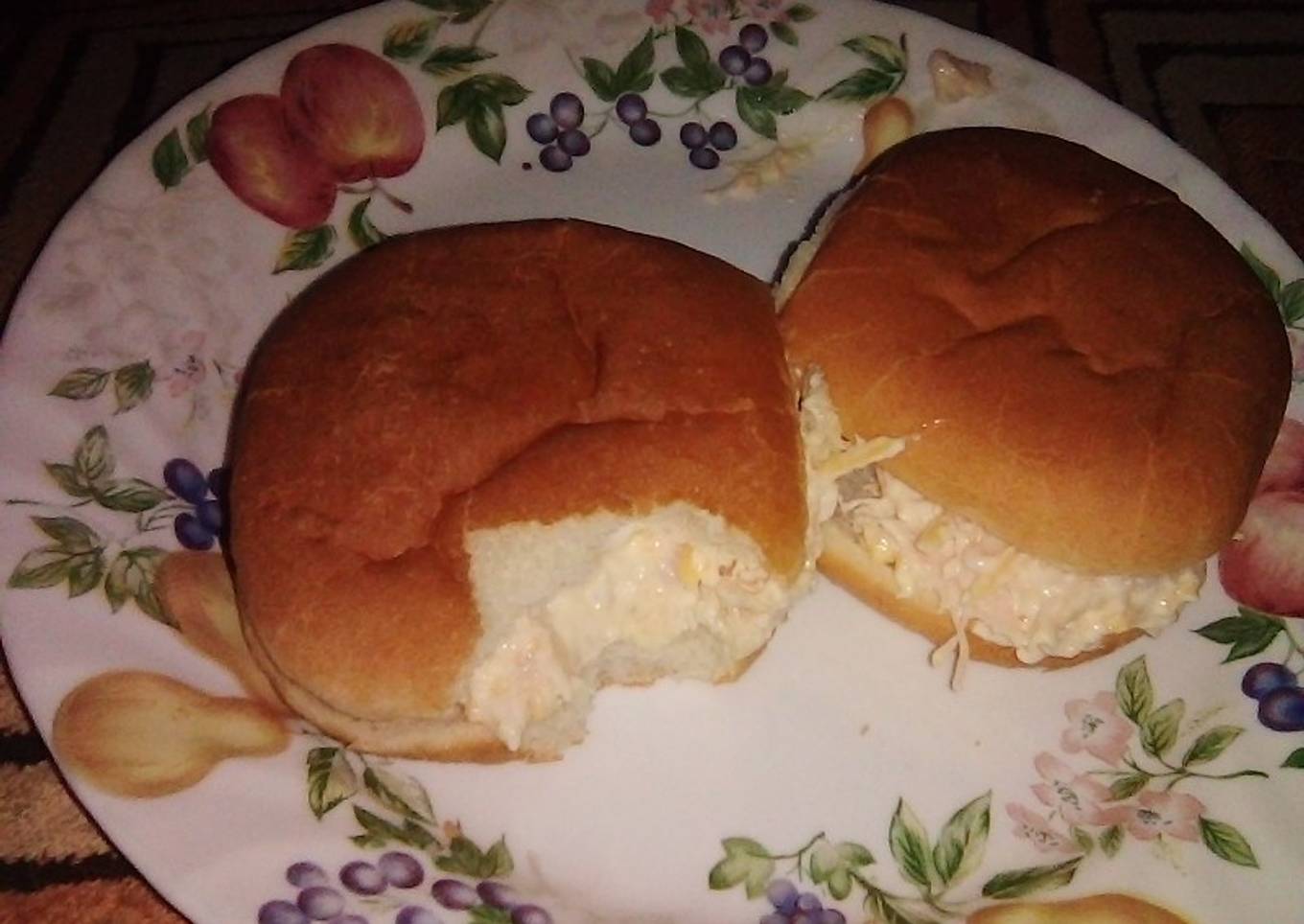Chicken 🐔 salad sandwich 🥪 with cheese 🧀