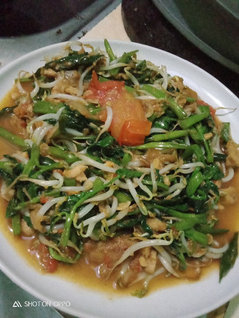 Resep Tumis Kangkung tauge syedap, Bikin Ngiler