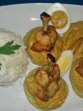 Brazuelos de pollo con ají de gallina
