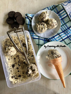 Foto resep Cookies and Cream Ice Cream