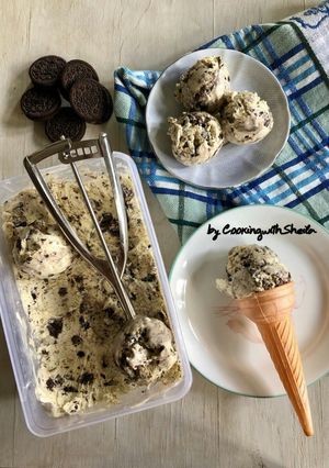 Foto resep Cookies and Cream Ice Cream