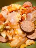 Red Onion with Chicken Smoked Sausage