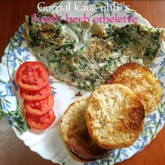 A picture of Fresh herb omelette 🌿🥚.