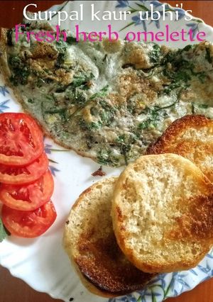 A picture of Fresh herb omelette 🌿🥚.