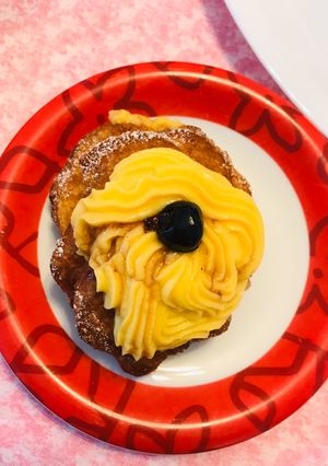 O poză a rețetei Zeppole di San Giuseppe sau eclere prăjite.