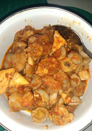 Foto resep Leher + ampela ayam pedas ++