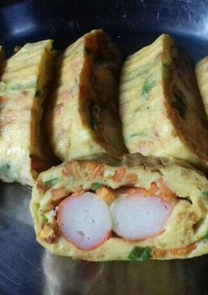 Foto resep Crabstick omelettes /걸맛살전