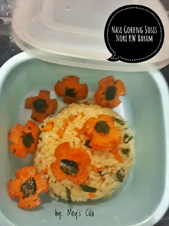Foto resep Nasi Goreng Sosis Nori KW Bayam
