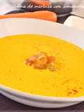 Crema de merluza y zanahoria con pan de ajo (Thermomix)
