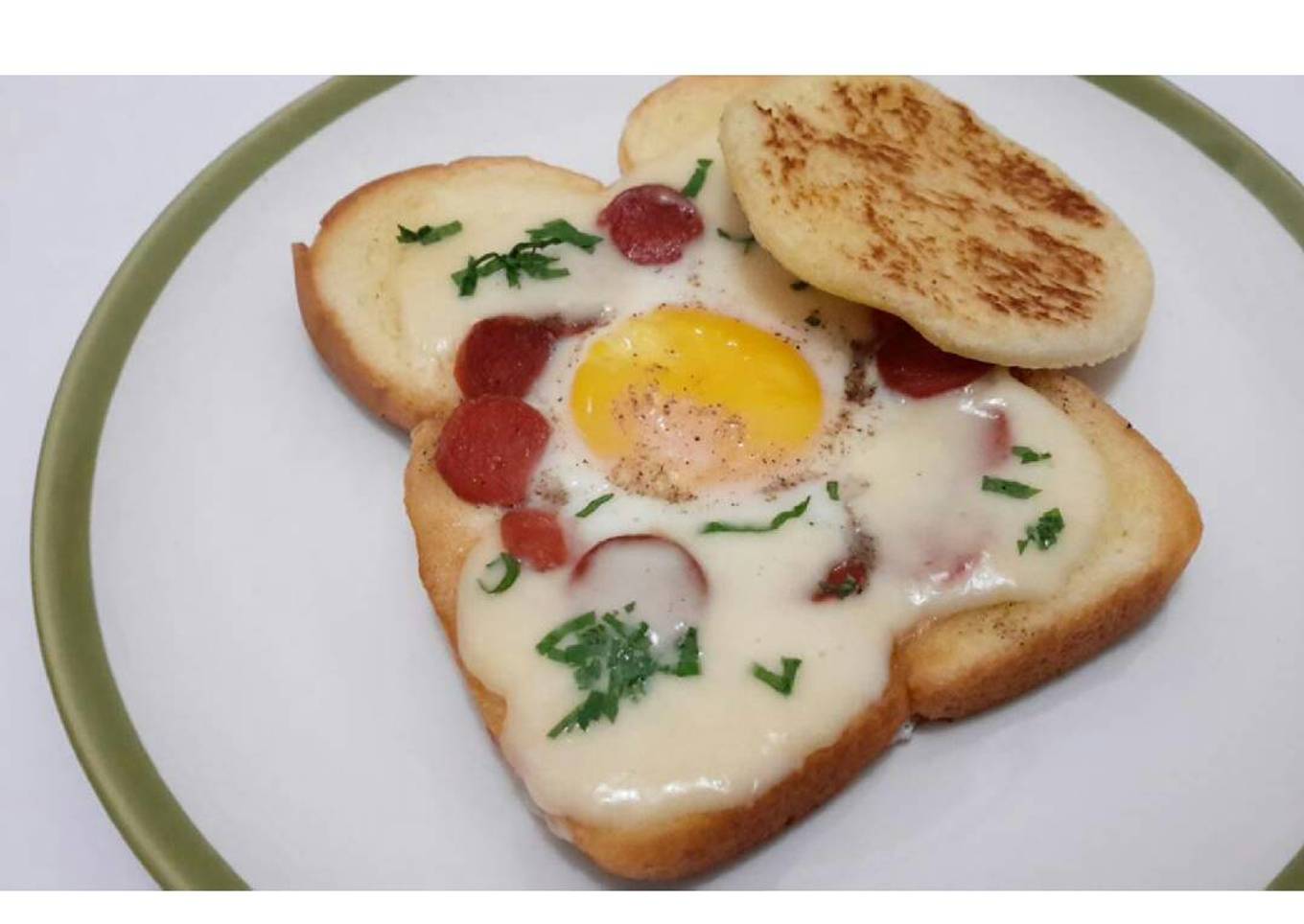 Roti telur panggang teflon
