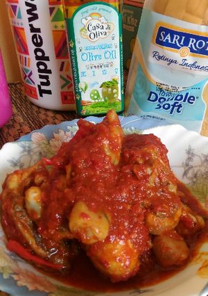 Foto resep (1) Ayam pedas manis bumbu merah