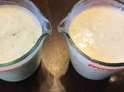 A picture of greek yogurt dressing