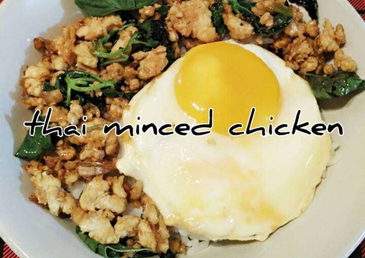 Resep Thai minced chicken (nasi ayam cincang) Anti Gagal