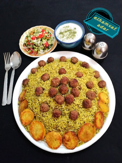 عکسی از دستور پلو کلم شیرازی ناهار الهام پز