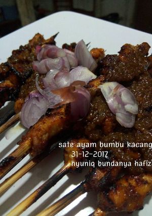 Foto resep Sate ayam bumbu kacang
