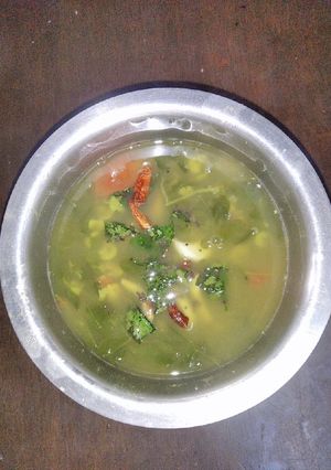 வெந்தயக் கீரை சாம்பார் (Venthaya keerai sambar recipe in tamil) செய்முறை முக்கிய புகைப்படம்