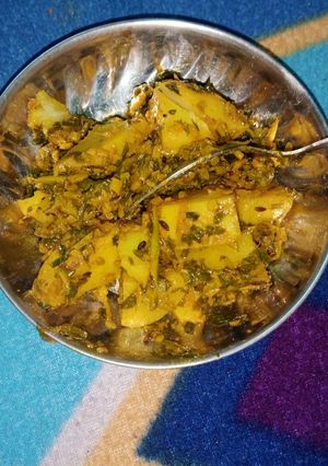 आलू मेथी की भुर्जी (aloo methi ki bhurji recipe in Hindi) रेसिपी मुख्य फोटो