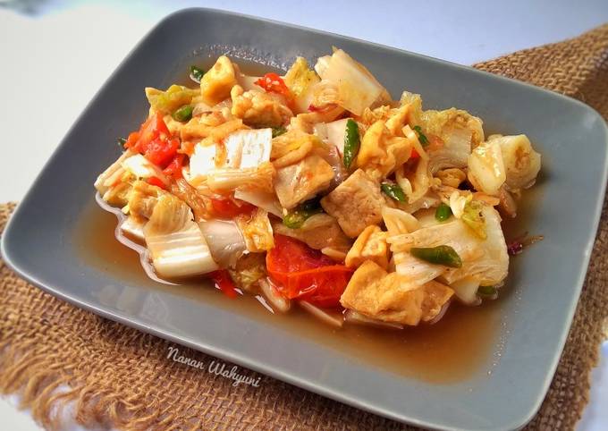 Resep Tumis Sawi Putih Dan Tahu Oleh Nanan Wahyuni Cookpad