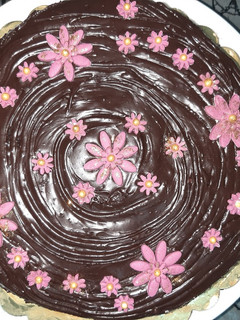 A picture of Chocolate truffle cake😊.