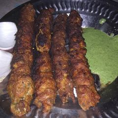 A picture of Mutton Seekh Kebab.