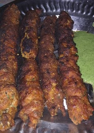 A picture of Mutton Seekh Kebab.