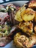 BONDIOLA DE CERDO (con verdeos) Y PAPAS CROCANTES🤩😋🥳👏