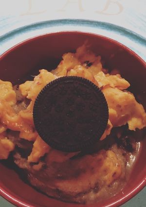 Una foto de Helado Pasas con Ron y Oreo
