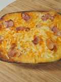 Pastel de patata, carne picada, bacon y queso
